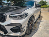 BMW X3M X3MC F97 Pre-LCI 2019 2020 2021 & X4M X4MC F98 Pre-LCI 2019 2020 2021 with Aftermarket Parts - AE V2 Front Canards Carbon Fiber from ArmorExtend